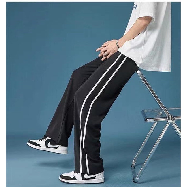 Quần Thể Thao Ống Rộng Màu Trắng Thời Trang Mùa Hè Hàn Quốc Mới 2022 Cho Nữ