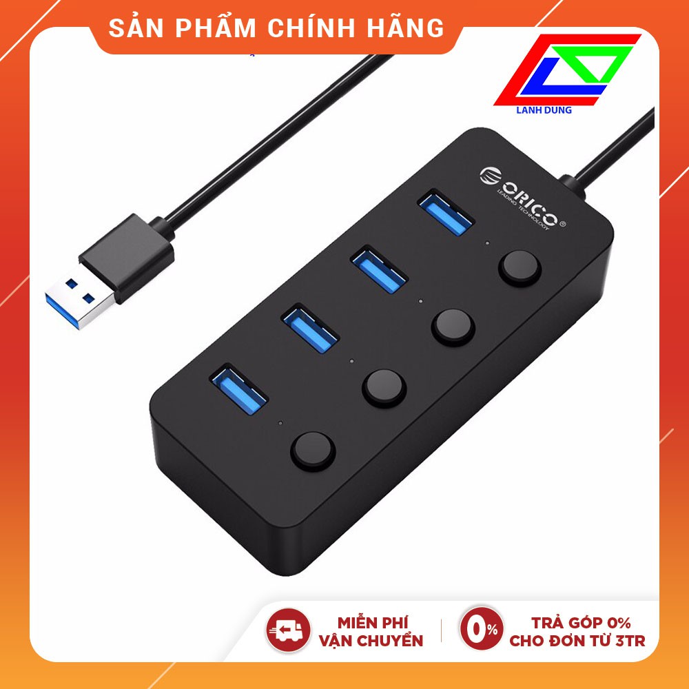 Bộ chia USB 3.0 Orico W9PH4 - Hàng chính hãng