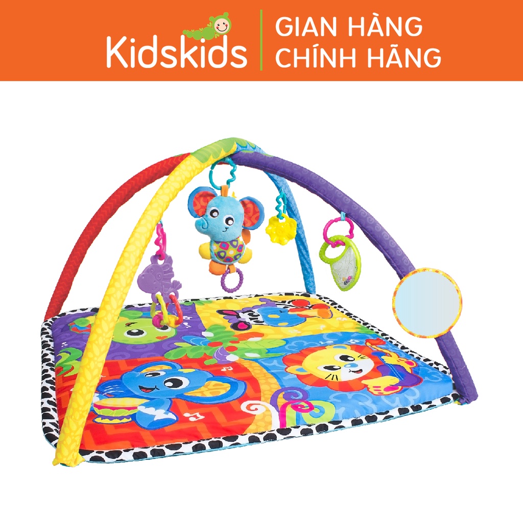 Thảm nằm chơi nhạc rừng Playgro Music in the Jungle Activity Gym, cho bé sơ sinh đến 24 tháng