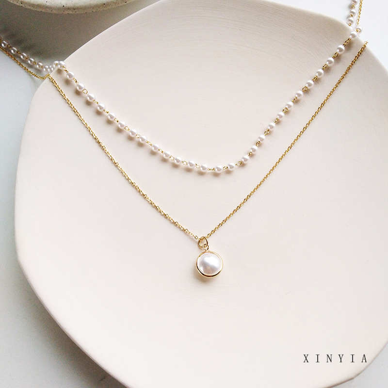 Vòng cổ ngọc trai thiết kế đơn giản khí chất cho nữ