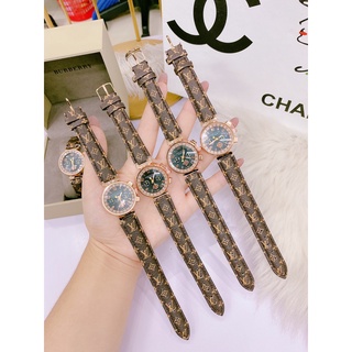 Đồng hồ LV nữ dây da nâu kiểu dáng thời thượng sang trọng, chống nước , bảo hành 12 tháng