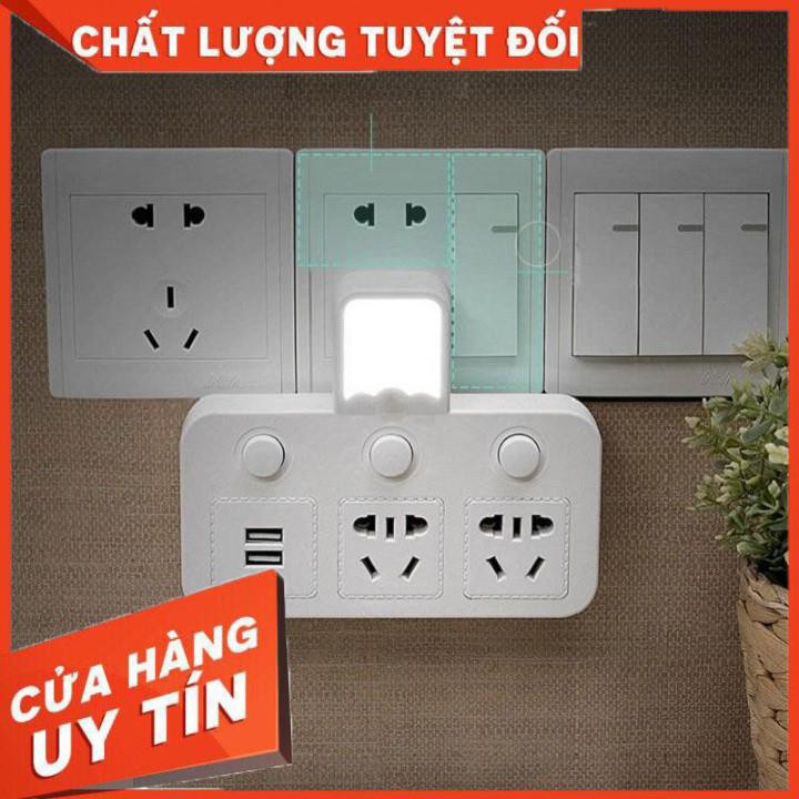 [XẢ KHO+FREE SHIP] Ổ điện đèn ngủ  kiểm cổng usb kiêm đèn ngủ kiêm cổng sạc quá là đa di năng luôn