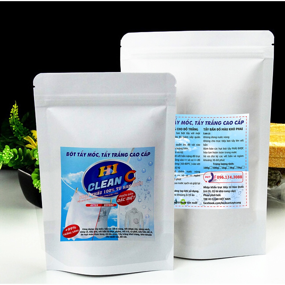 [Combo] Chất tẩy trắng quần áo MÀU + TRẮNG - Hi Clean - Nhập khẩu Hàn Quốc chính hãng làm sạch mọi vết bẩn cứng đầu