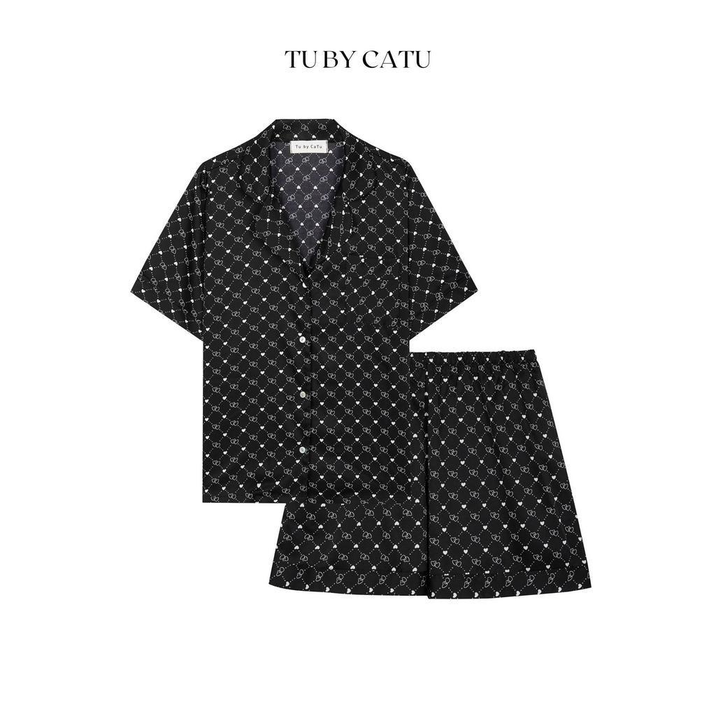 TUBYCATU | Set lụa piyama ngắn nhiều họa tiết