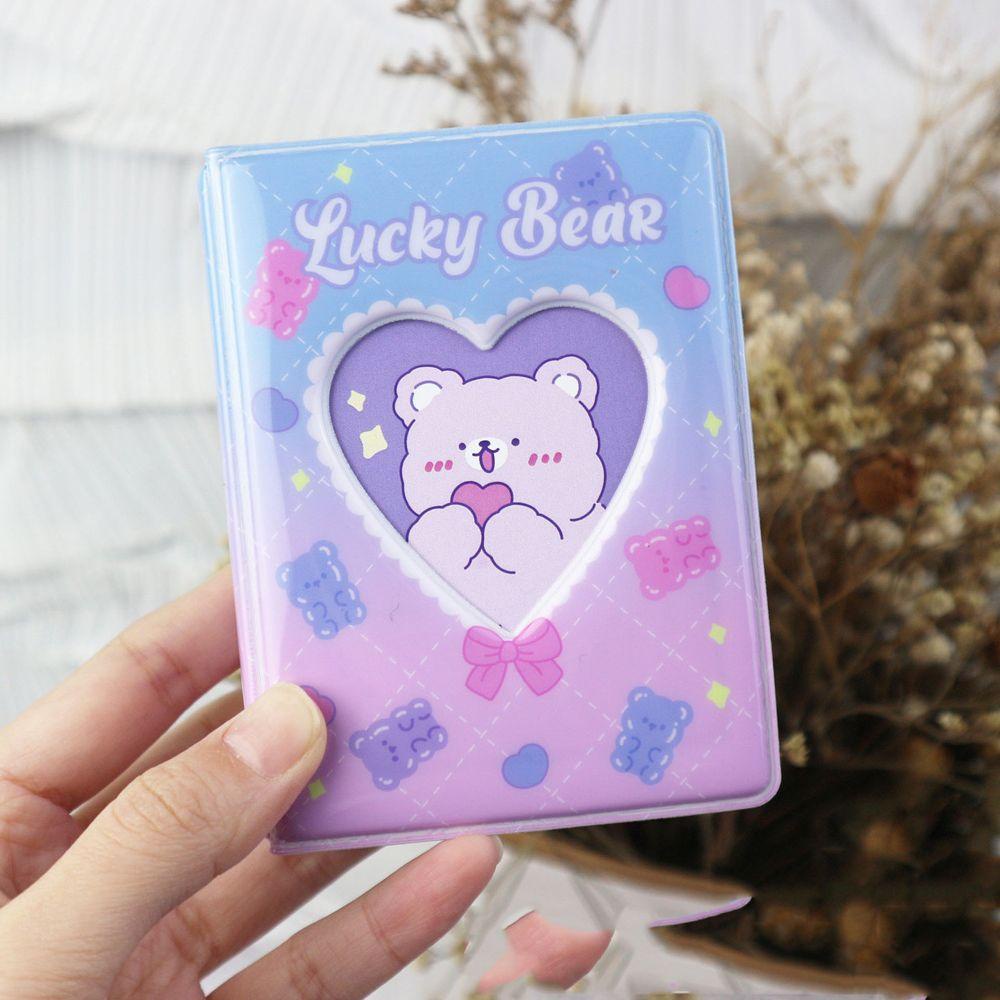 AUGUSTINA Album Ảnh 3 inch Hình Gấu Hoạt Hình Xinh Xắn 20 Cái