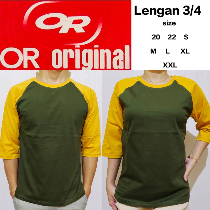 Áo thun raglan tay lửng 3/4 thời trang cho nam nữ