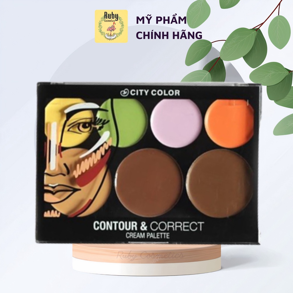 Tạo Khối &amp; Che Khuyết Điểm City Color Contour &amp; Correct Cream Palette