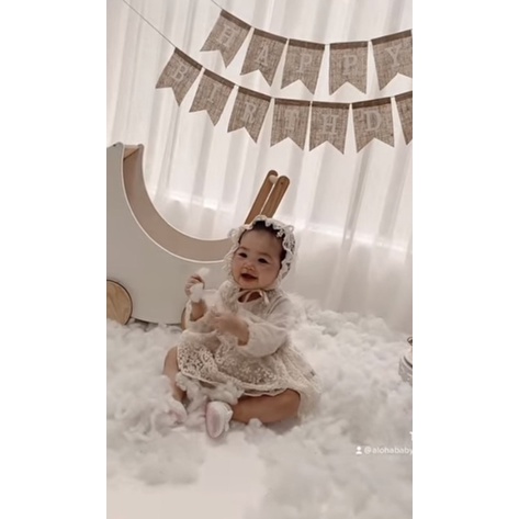 Mũ bonet ren tiểu thư cho bé gái