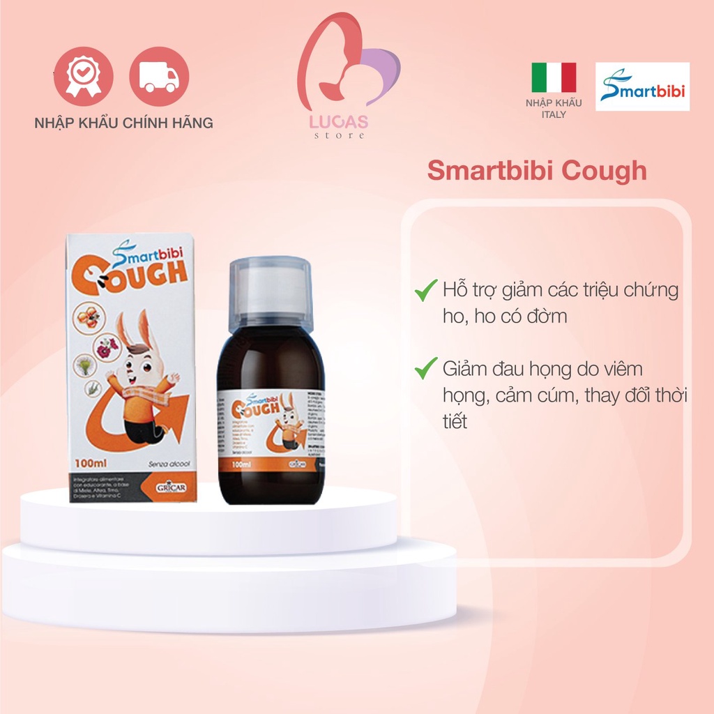 Smartbibi Cough hỗ trợ giảm ho, bảo vệ họng cho trẻ 100ml - TP154