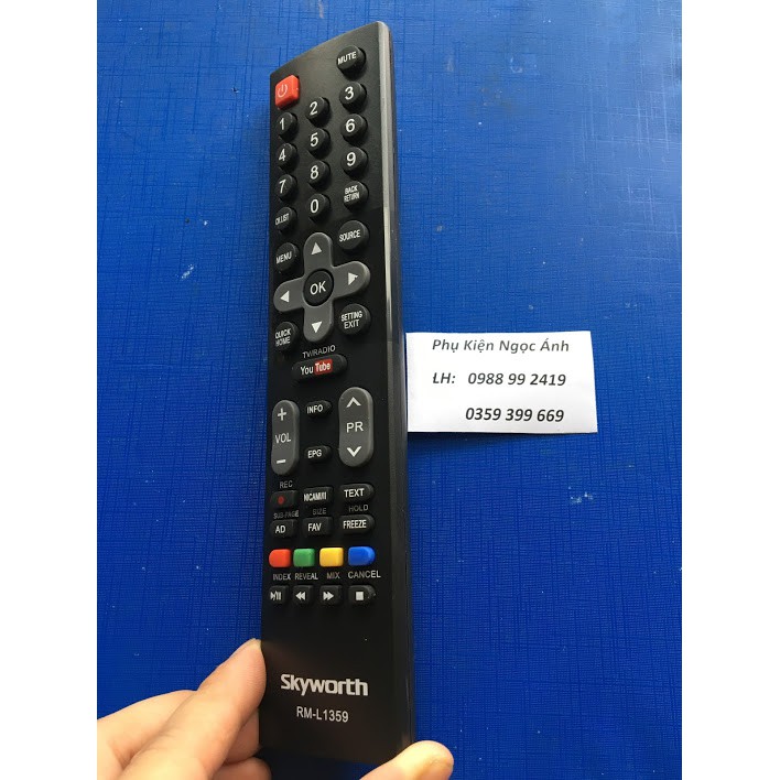 Điều khiển tivi Skyworth RM-L1359 .Bảo hành 6 tháng . Remote tivi Skyworth RM-L1359