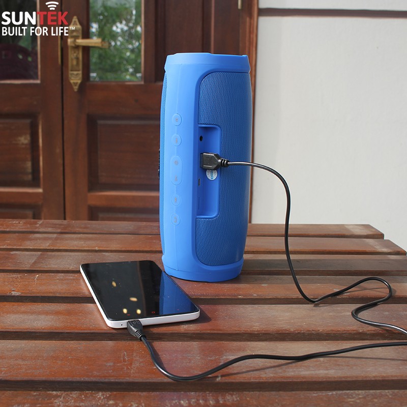 [XẢ KHO] Loa Bluetooth Không Dây SUNTEK H14 (Xanh) - Công suất 8W với 2 loa chính và 1 loa Bass Passive Radiator