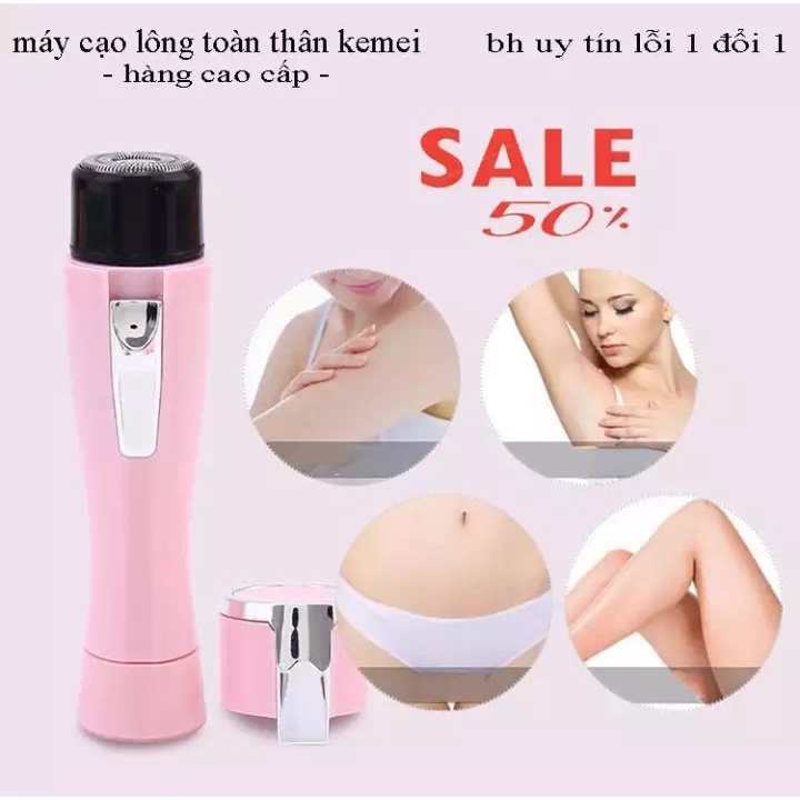 KEMEI máy cạo lông của phụ nữ Nhỏ và di động triệt lông nách, lông mu, lông bikini, tay và chân máy triệt lông vĩnh viễn