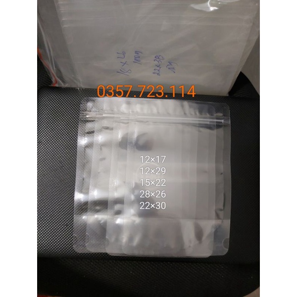 100g túi zip trong đáy đứng chọn size