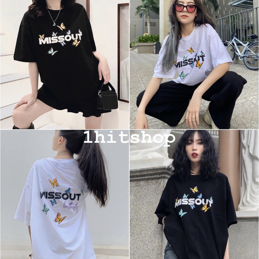 Áo Thun MISS.OUT. BƯỚM Ulzzang Unisex 1hitshop | BigBuy360 - bigbuy360.vn