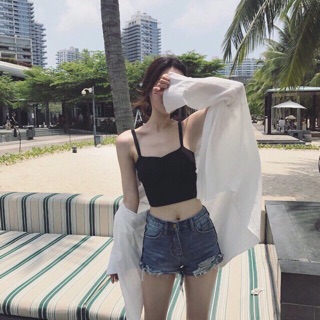 Áo bra dáng dài dây đan lưng