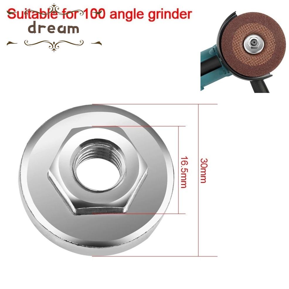 【DREAMLIFE】1x Silver Angle Grinder Hex Nut Set Tools Replacement For 100 Type Angle Grinder