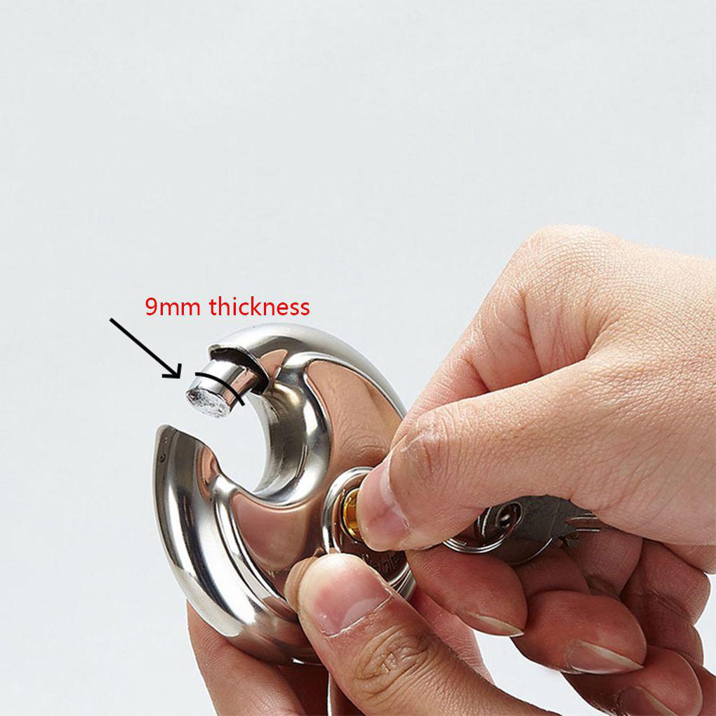 Ổ Khóa Đĩa Bằng Thép Không Gỉ Đa Năng Kèm 2 Chìa Khóa Tiện Dụng