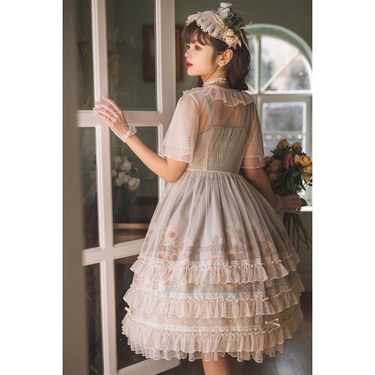 YAS0825-Váy Lolita hoa hướng dương