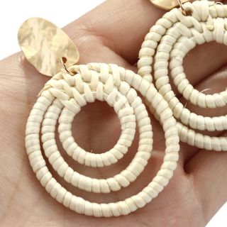 SALE khuyên tai mây tre đan khuyên tai khuyên tai cói khuyên tai nữ khuyên tai đi biển khuyên tai du lịch khuyên tai nữ