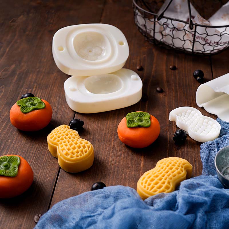 Khuôn Nhấn Tạo Hình Làm Bánh Đậu Phộng &amp; Đậu Phộng 3D DIY Bằng Tay Trung Thu