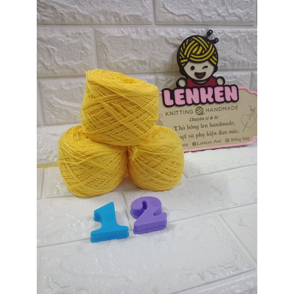 (BM2) Len sợi Cotton Nhật se tròn 1mm cuộn 100g