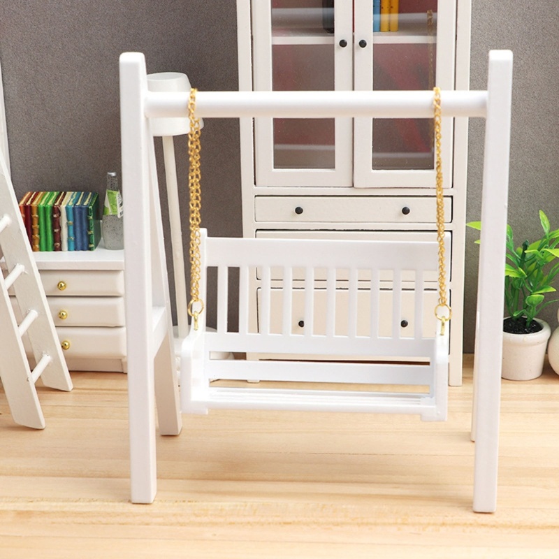 Ghế Xích Đu Mini Tỉ Lệ 1 / 12 Trang Trí Nhà Búp Bê