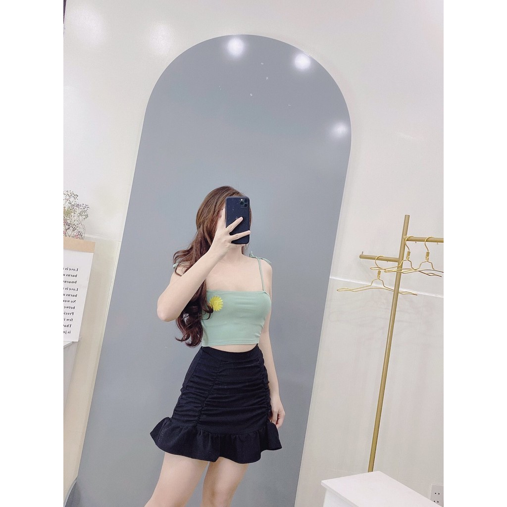Áo thun borip thêu hoa cúc vàng MAGB1206206