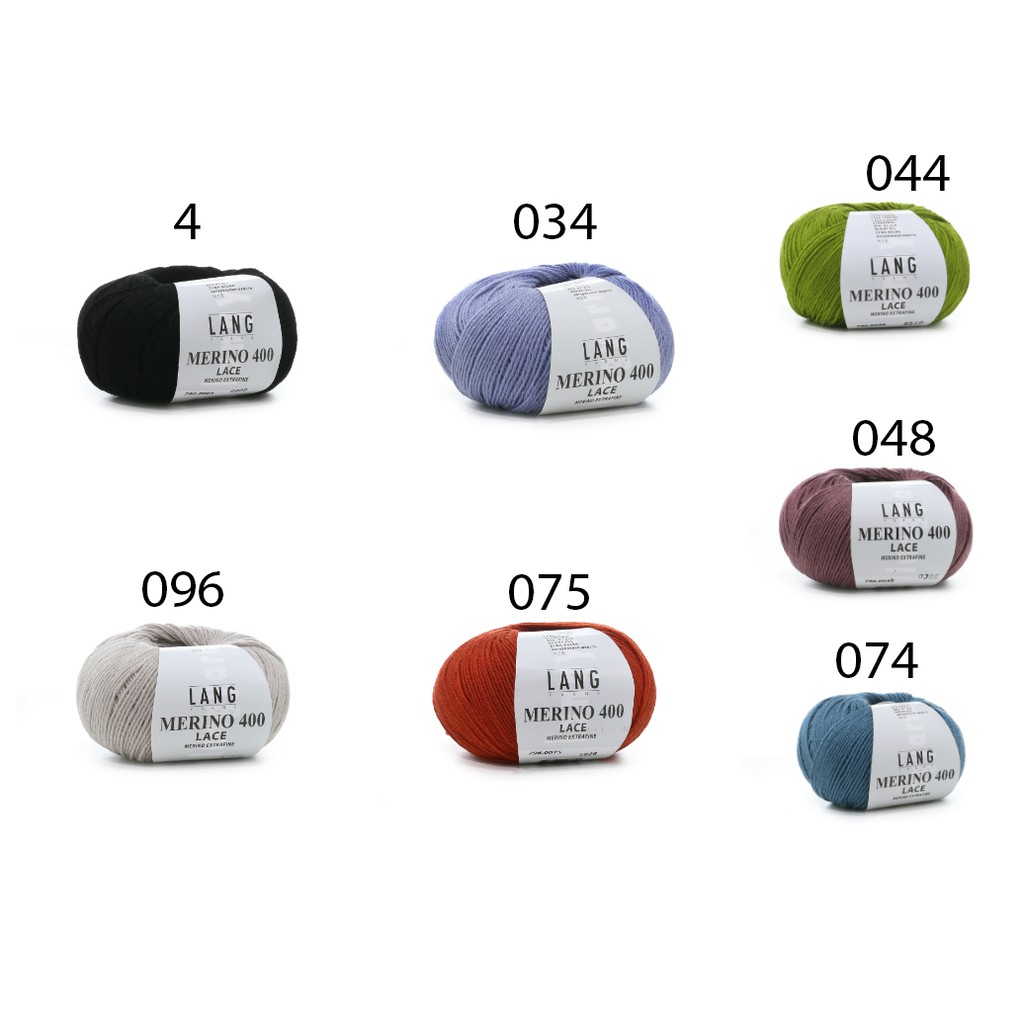 Cuộn len sợi lông cừu Yarn Wool Lang Merino Lace 400