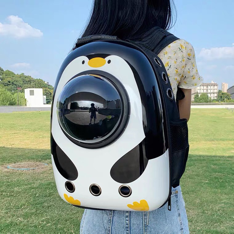 FREESHIP ĐƠN 50K_ Balo phi hành gia chim cánh cụt cho thú cưng dễ thương