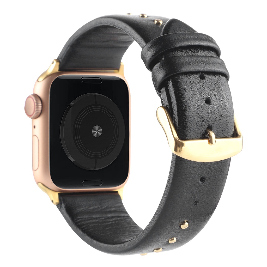 Dây Đeo Bằng Da Thật Cho Đồng Hồ Thông Minh iWatch Series 7 Se 6 5 4 3 45mm 41mm 38mm 40mm 42mm 44mm