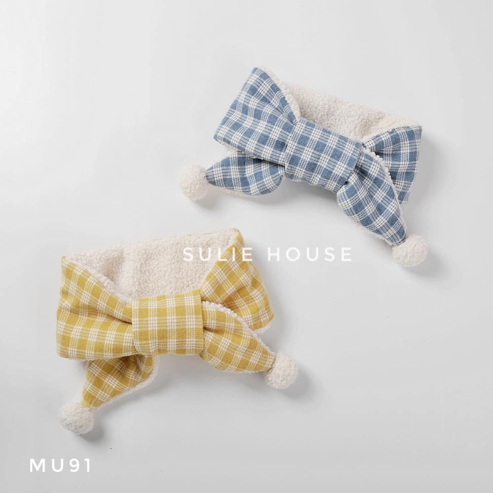 Set mũ khăn rộng vành lót lông - MU91
