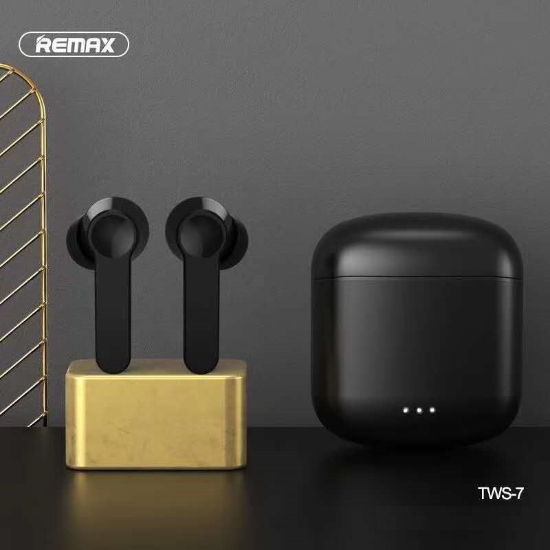 Tai nghe Bluetooth True Wireless Remax TWS-7 V5.0 kết nối từng tai riêng lẻ, âm thanh cực hay, pin dùng đến 4H