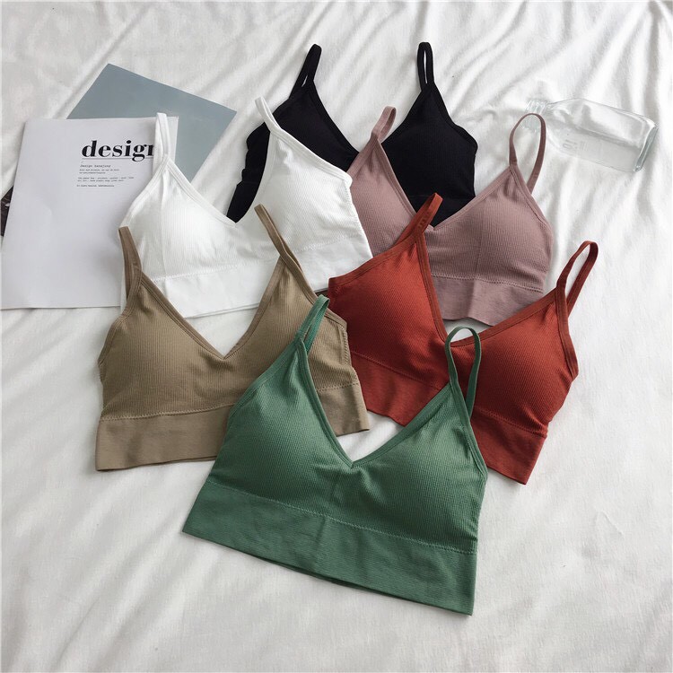 [Mã WA1606 giảm 15% đơn 99k] [Giá Rẻ Nhất] Áo Ngực, Áo Bra Len Tăm Hở Lưng Khoét Lưng Dáng U | BigBuy360 - bigbuy360.vn