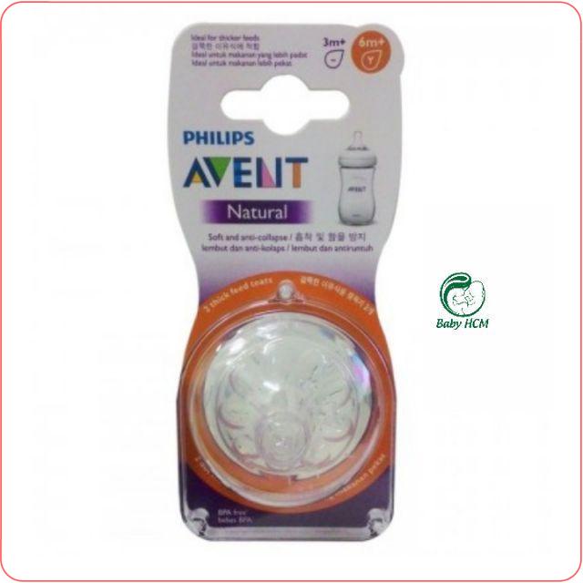 Núm ty thay bình sữa Avent Natural chữ Y