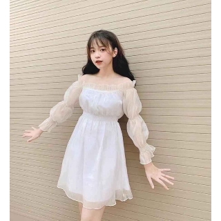 ĐẦM TRẮNG TRỄ VAI BO EO
