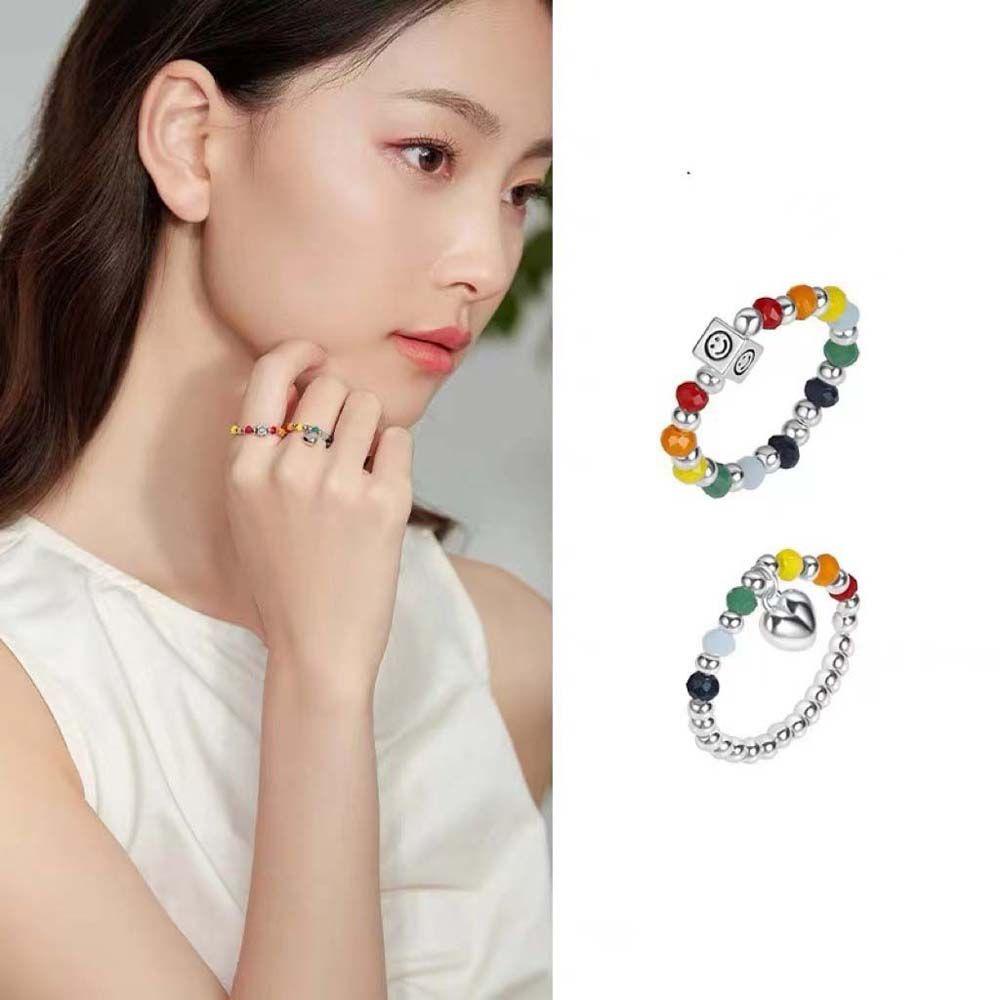 Nhẫn Thời Trang Hình Mặt Cười Nhiều Màu Xinh Xắn Cho Nữ