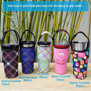 Túi đựng ly giữ nhiệt bình giữ nhiệt dung tích từ 600ml - 900ml PK02