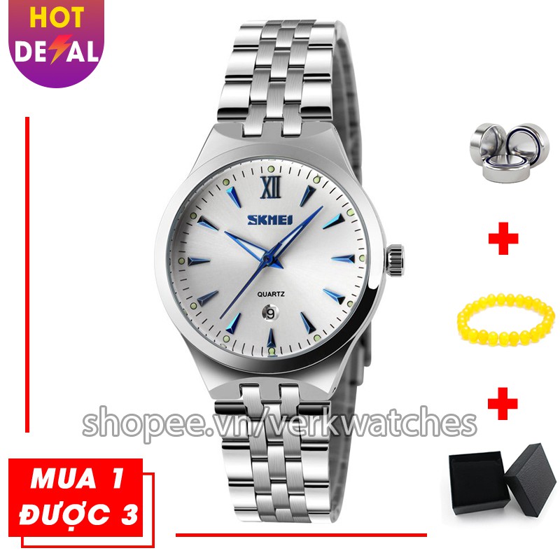 [TRỢ GIÁ + QUÀ TẶNG] Đồng hồ nữ sang trọng SKMEI VK031 dây thép không gỉ chống nước - Verk Watches
