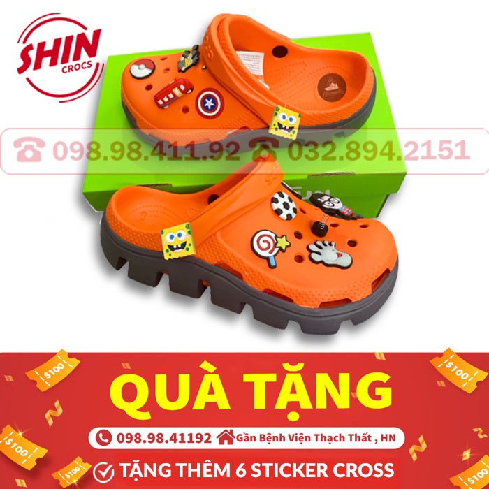 Dép cross cho bé DUET💖FREESHIP💖dép cross cho bé trọn bộ 4 mã SHINCRO7781 tặng thêm 6 jibiiz cross cài dép