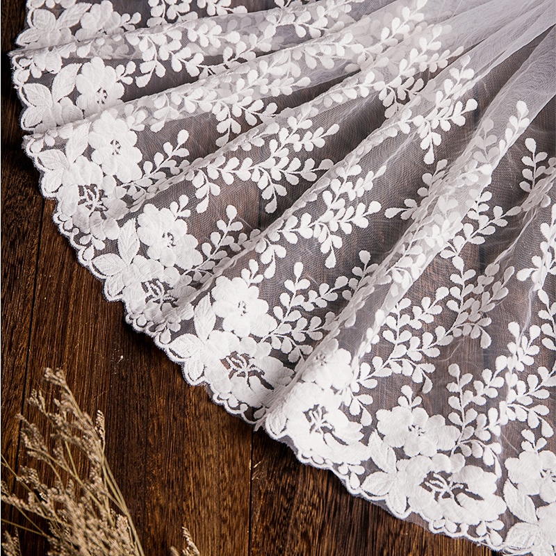 Cuộn Vải Ren Bản Rộng 30cm Dài 1 yard Dùng Làm Đồ Thủ Công / Trang Trí Váy