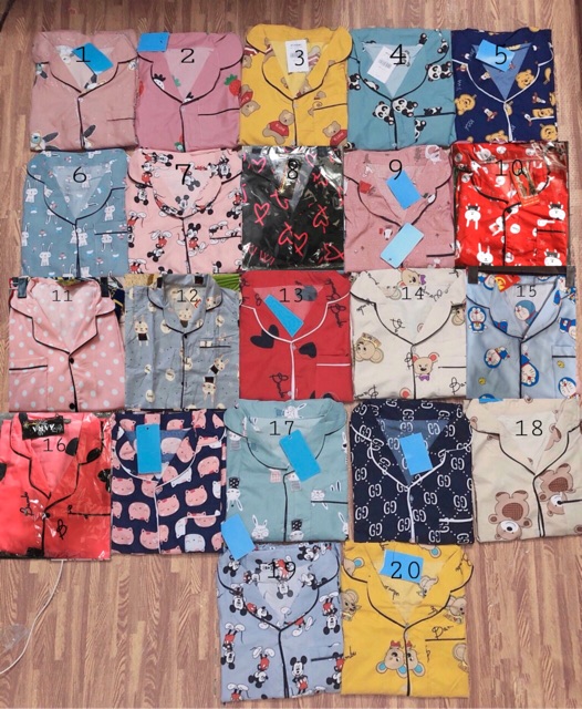 Đồ bộ mặc nhà nữ pijama quần dài áo cộc | BigBuy360 - bigbuy360.vn