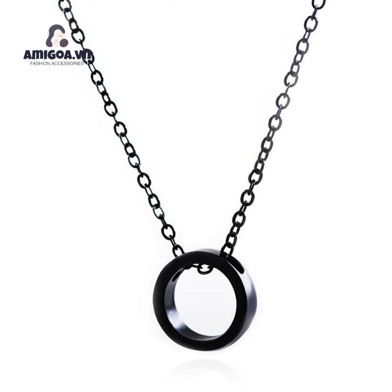 Vòng cổ Mặt Nhẫn Kim Loại Đơn Giản Dành Cho Cặp Đôi