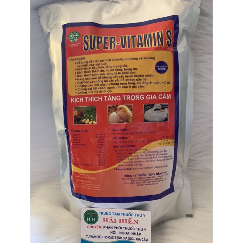 1 kg SUPER VITAMIN S -bổ sung vitamin, khoáng chất cho gà, vịt, ngan, chim cút