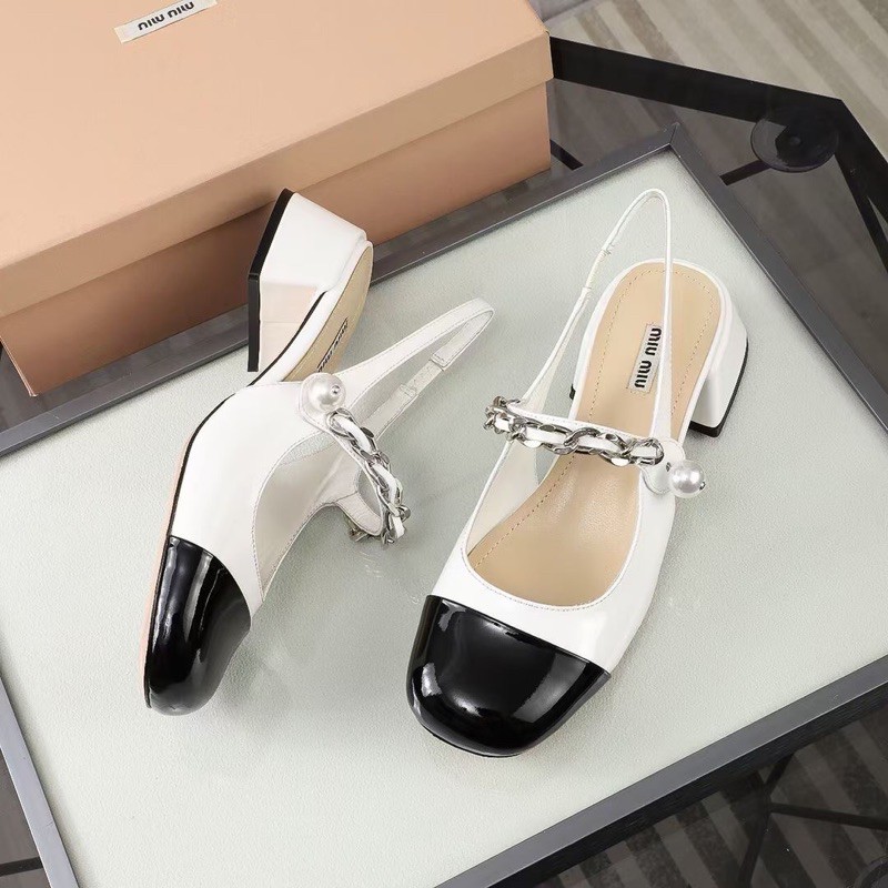 Sandal cao gót 3 phân miumiu cao cấp 2 màu