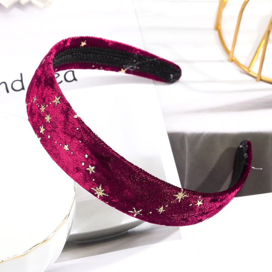 Băng đô nhung bản rộng màu sắc đơn giản phong cách Hàn Quốc cho nữ