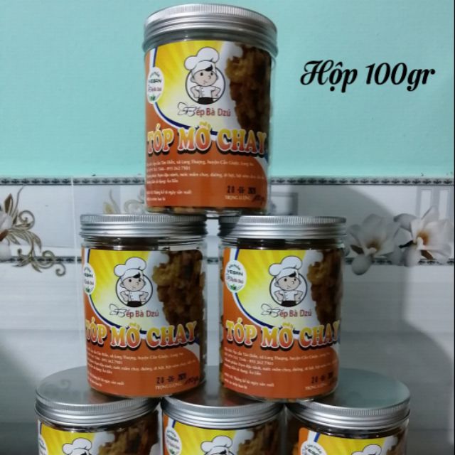 Tóp mỡ thuần chay Bếp Bà Dzú hộp 100gr