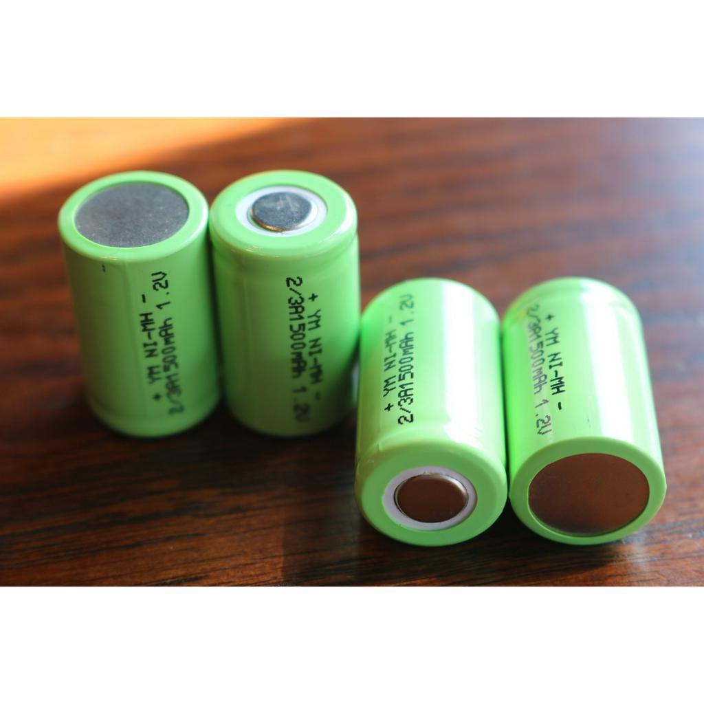 Pin công nghiệp Ni-mh 2/3A 1500mAh 1.2V- 2 đầu bằng/phẳng