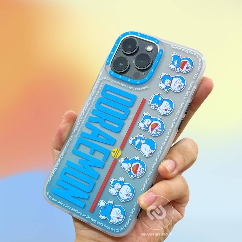Ốp lưng ip 13 Pro Max silicon chống shock Doraemon 8 sắc thái tại hãng Rock Nguyễn Gia group