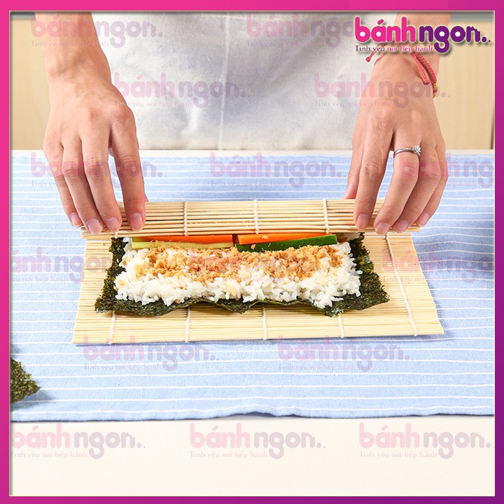 Mành tre cuốn sushi kimbap 24cm