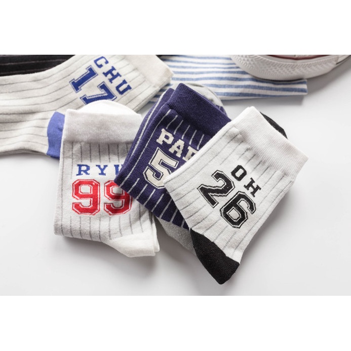 Vớ Tất Nam Nữ cổ lửng Chữ Số đủ màu phong cách trẻ trung, năng động.